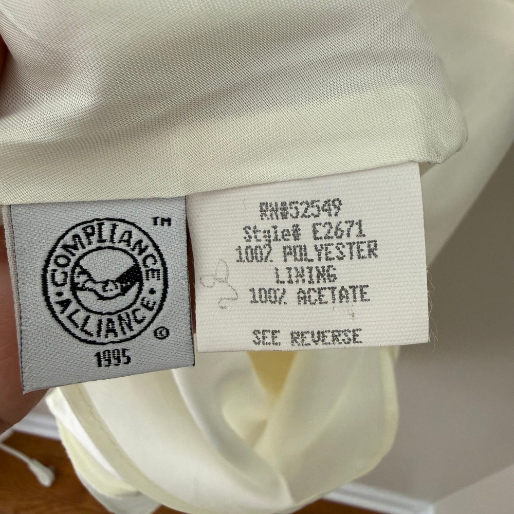 Laundry by Shelli Segal Ivory Beaded Halter Neck Mini Dress E2671 Cream 4 - Picture 4 of 7